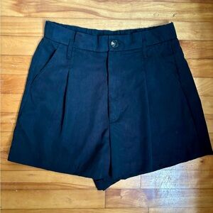 Zara High Waisted Pleated Shorts